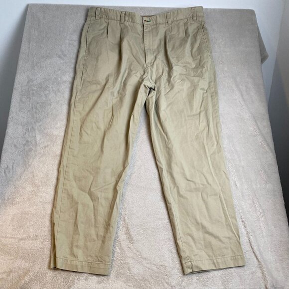 Tommy Hilfiger Mens Pants Size 44x32 Khaki Cotton Straight-Leg Classic Casual - Picture 13 of 14